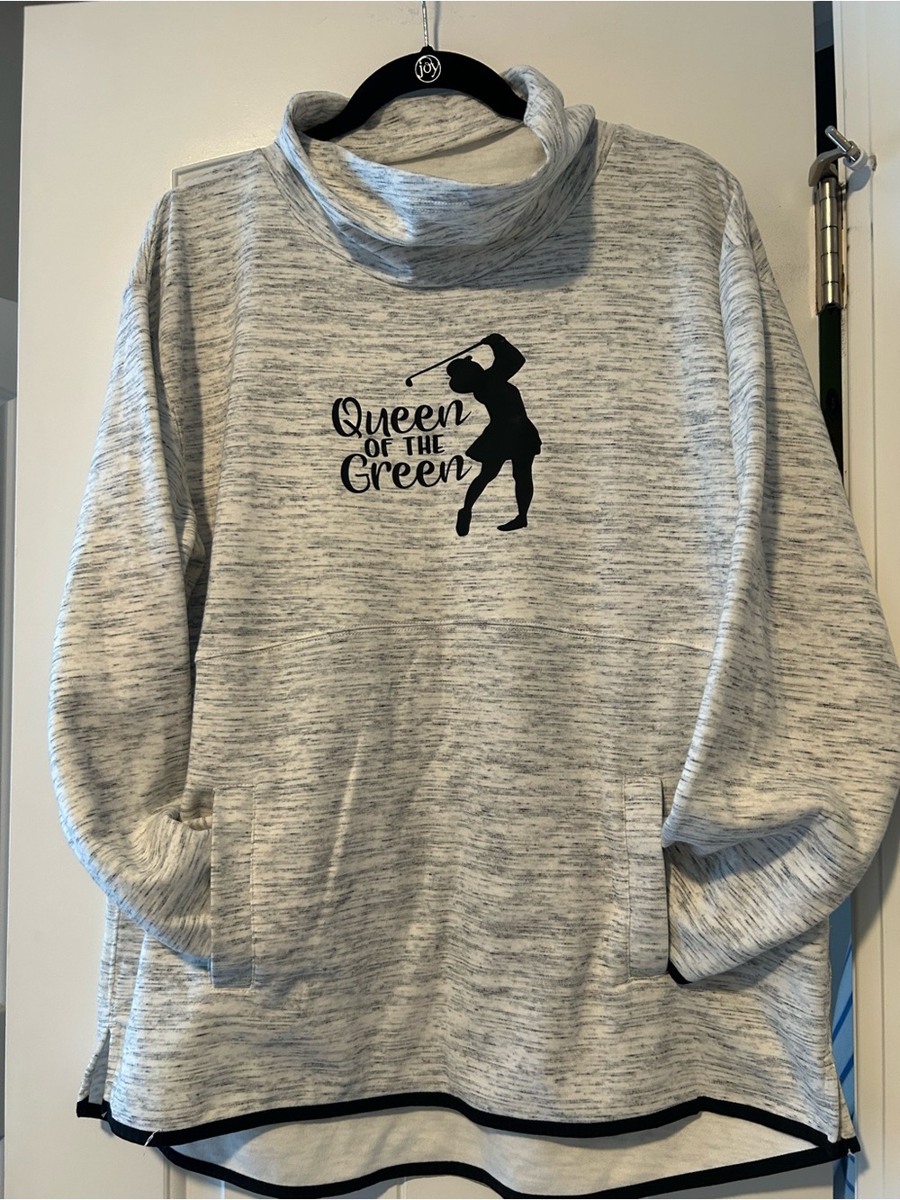 tek gear Heather Gray Cowl Neck Pullover with Golf Graphic